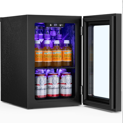 4L Compact Mini Refrigerator Featuring Gaming Light | 6-Capacity Portable Cooler for Bedroom, Car, Office & Dorm, Stores Cosmetics, Drinks & Food. Important Notice: Inner temperature is affected by surrounding ambient temperature.
