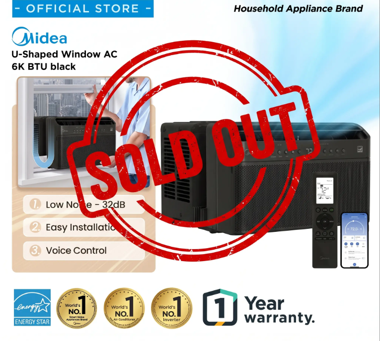 U-Shaped Smart Inverter Window Air Conditioner (2026) — 6K–12K BTU, Ultra Quiet, Works with Alexa & Google