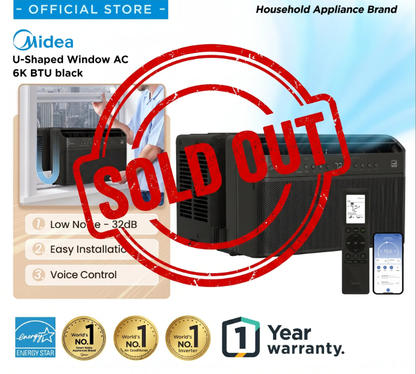 U-Shaped Smart Inverter Window Air Conditioner (2026) — 6K–12K BTU, Ultra Quiet, Works with Alexa & Google