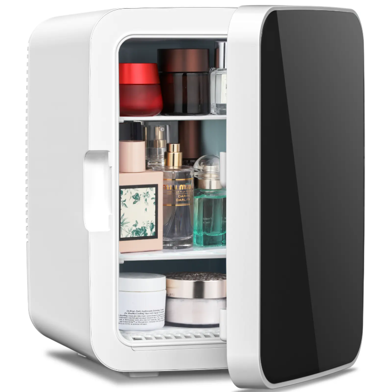 4L Compact Mini Refrigerator Featuring Gaming Light | 6-Capacity Portable Cooler for Bedroom, Car, Office & Dorm, Stores Cosmetics, Drinks & Food. Important Notice: Inner temperature is affected by surrounding ambient temperature.