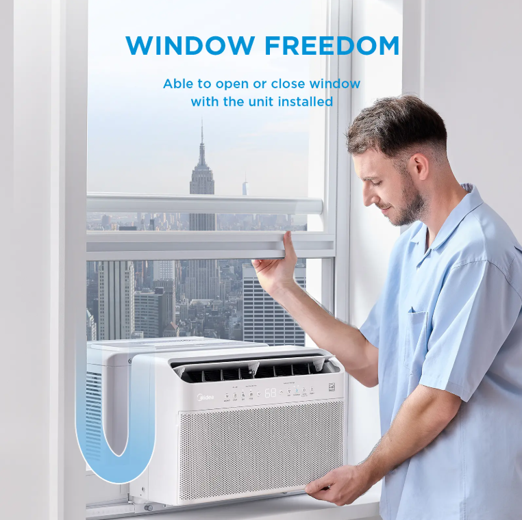 U-Shaped Smart Inverter Window Air Conditioner (2026) — 6K–12K BTU, Ultra Quiet, Works with Alexa & Google