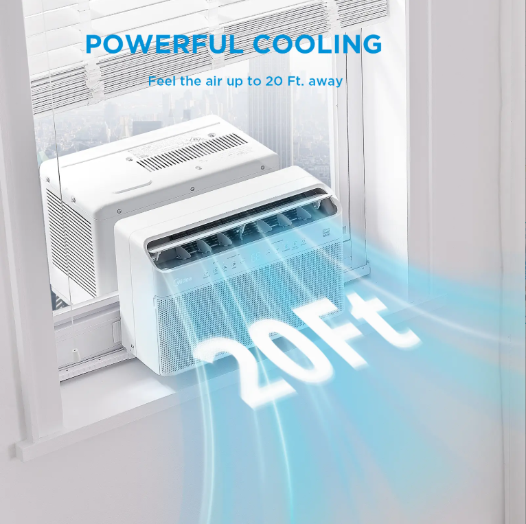 U-Shaped Smart Inverter Window Air Conditioner (2026) — 6K–12K BTU, Ultra Quiet, Works with Alexa & Google