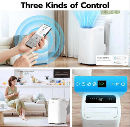 ZAFRO Portable Air Conditioner — 10K–14K BTU, WiFi, Ultra-Quiet 44dB, No Drainage, R32 Eco-Friendly
